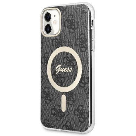 Guess GUHMN61H4STK iPhone 11 6,1" svart/svart hardcase 4G MagSafe
