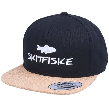 Skillfish - Svart snapback Keps - Skitfiske Black/Cork Snapback @ Hatstore