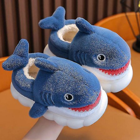 Shark Slippers Skridsikre indendørs bomuldspolstrede sko Bløde vinter bomuldspolstrede sko piger og drenge bomuldspolstrede sko Ny stil som en gave 