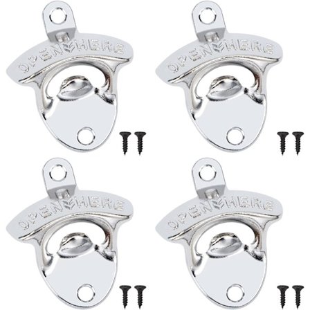 Veggmontert flaskeåpner, ølbrusflaskeåpner med montering