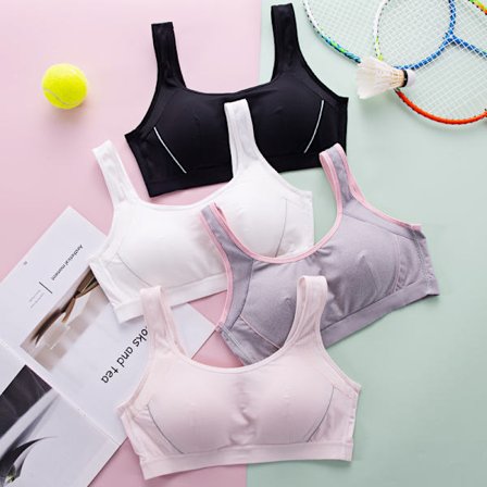 4 kpl (M)Urheilurintaliivit Naiset Racerback Mesh Korkea Tuki Langaton Br