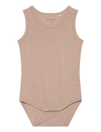 Body W/O Sleeves - Bamboo Bodies Sleeveless Bodies Beige Minymo