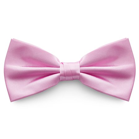 Muszka wstępnie zawiązana w lśniącym jasnoróżowym kolorze Basic dla mężczyzn - Muszki gotowe do noszenia