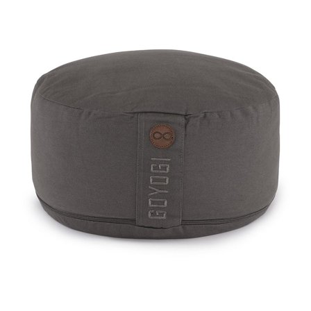 GOYOGI Calm Organic Cotton Round Meditation Cushion Dark Grey, Sport & Velvære, Søvn & Meditation, Meditation