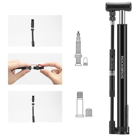 Rockbros 42322821001 sykkelpumpe for gulv - svart