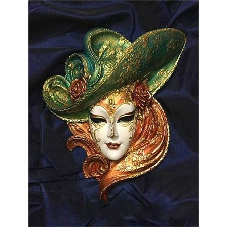 30 x 40 cm, Clown mask Diamond Painting Broderi Diamond Painti
