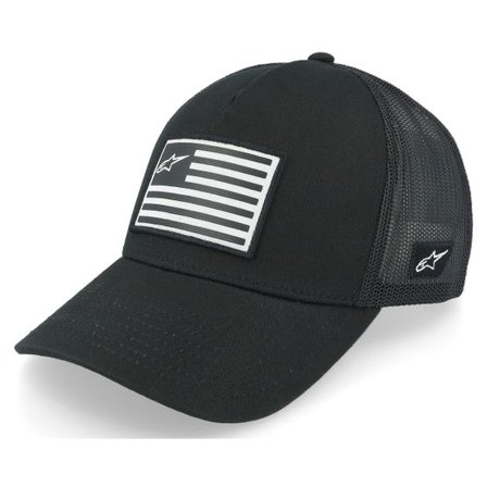 Alpinestars - Svart trucker Keps - Flag Hat Black/Black Trucker @ Hatstore
