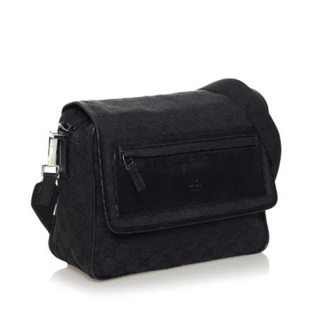 Gucci Vintage, Pre-owned Shoulder Bag Zwart, Dames, Maat:ONE Size,Canvas