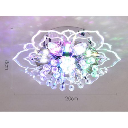 20CM 9W Moderne Kristall LED Taklampe Hall Flerfarget-B-FF- Flerfarget-B