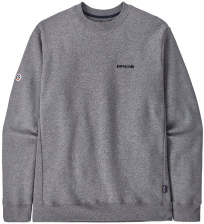 Patagonia Fitz Roy Icon Uprisal Crew Sweatshirt Gravel Heather
