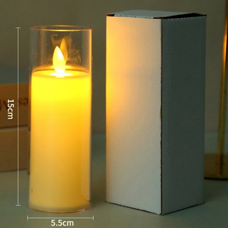 Elektroniska flamlösa ljus flimrande ljus 5,5*15 CM 5,5*15 CM