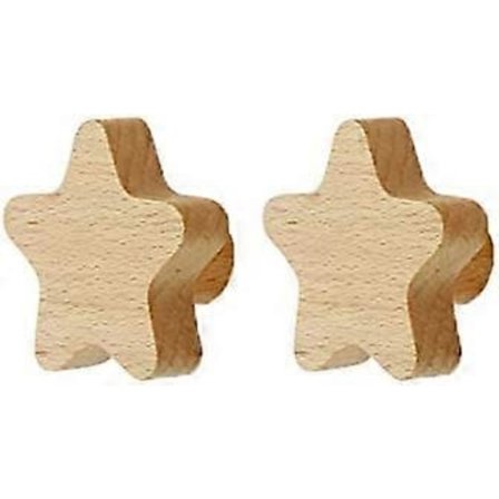 Vægknager til børn Træ Vægknage Væghængt Knagerække Hængende Taske Håndklæde og Frakke Skandinavisk Indretning (Sæt med 2)