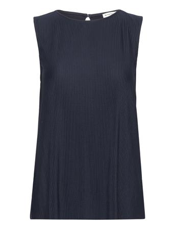 T-Shirt Top Bluse Ermeløs Svart Tom Tailor*Betinget Tilbud