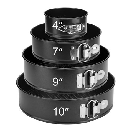 Rund kageform, non-stick springformspande i rustfrit stål med aftagelig bund (11cm/18cm/23cm/26cm)