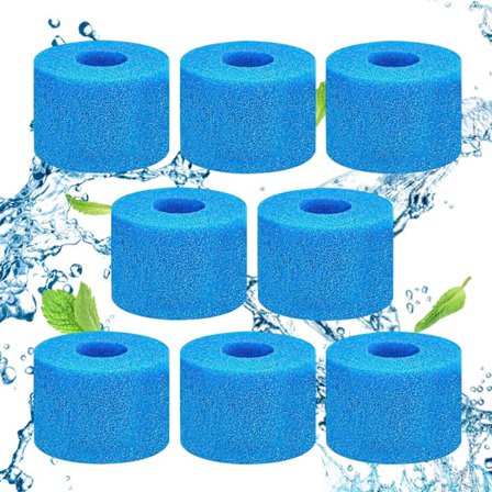 Förpackning med 8 S1 Spa-filter, Skumfilter för Spa, S1 Skum Spa-filter, S1 Skumfilter, S1 Typ Filter Svampar, Återanvändbara och Tvättbara, för Spa, 