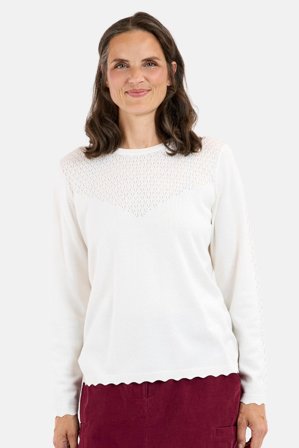 SIGNATURE - Langærmet Strik - Råhvid