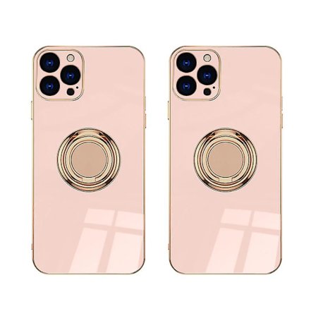 Fodral Kompatibelt Med Iphone 14 Pro Pro Med Skärmskydd, 360 Rotation Magnetisk Ring Kickstand Hållare 2st