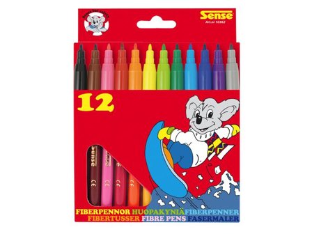 SENSE Fiberpenna 12 färger - Lyreco - Skola och förskola - Pennor och tillbehör - Fiberpennor - Standard