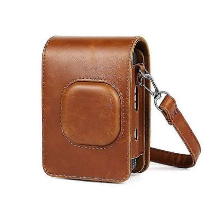 Reiseveske Kompatibel med Fujifilm Instant Mini Liplay Hybrid Instant Kamera - Kameraveske i rent skinn med avtakbar skulderstropp