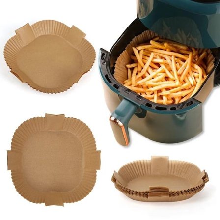 50 st Air Fryer Papper Engångs Bakplåtspapper