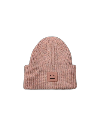 Rosa stickad mössa Acne Studios