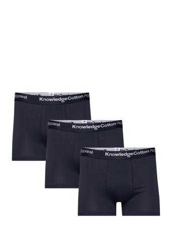 Knowledge Cotton Apparel 3-Pack Underwear - Gots/Vegan Marinblå