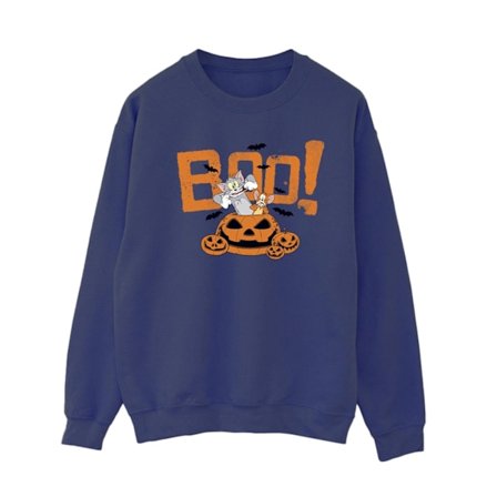 Tom & Jerry Dam/Damer Halloween Boo! Sweatshirt S Marinblå