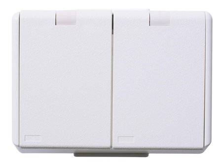 Elko EKO07477 Stikkontakt 2-veis, Strømbrytere & vegguttak