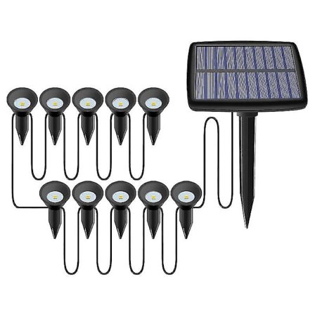 10 I 1 Solcellelamper Utendørs Vanntett Solcelle Plenlampe Solcellelampe For Hage Sti Basseng De (FMY)