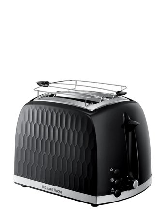 Russell Hobbs Honeycomb 2S Toaster Black - Black - 2 S