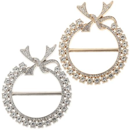 2 stk. Ringe Kvinders Sjal Klips T-shirt Ærme Klips Silke Sarf Klemme Spænde Harpiks Tøj Klemme Sjal Spænde Ring 6X5X0.5cm 6X5X0.5cm