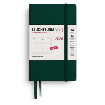 Leuchtturm1917 Kalender Weekly Planner 2026 A6 Forest Green