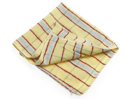 NORDEX Dammtorknings- och rengöringsduk i bomull, 450 x 450 mm, gul- och vitrandig - Lyreco - Städ och hygien - Städdukar och diskdukar - Städdukar - 