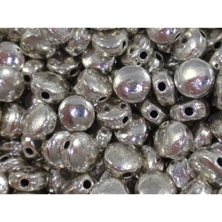 35st Silverfärgade Metallpärlor 5,6mm - Nickelfria Grå