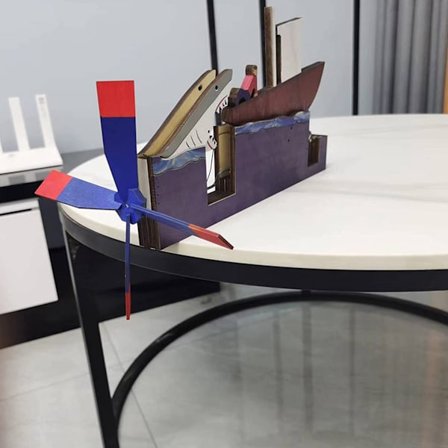 Vindmølle til haven - Hajvindmølle - Udendørs havepynt