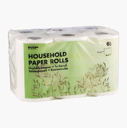 Hushållspapper 6-pack 60 meter/rulle - Biltema