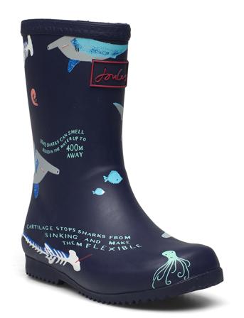 Jnr Roll Up Shoes Rubberboots High Rubberboots Unlined Rubberboots Blå Joules