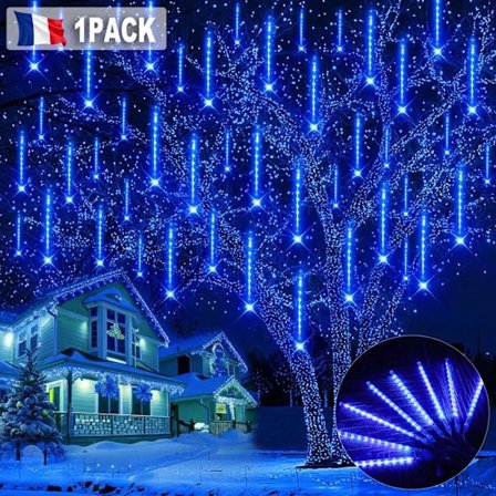 ROSNEK Meteorisuihkusarja 50cm 8 LED-putkea Ulkokäyttöön Vedenpitävä IP65 Joulujuhliin Puutarhakoriste, Sininen