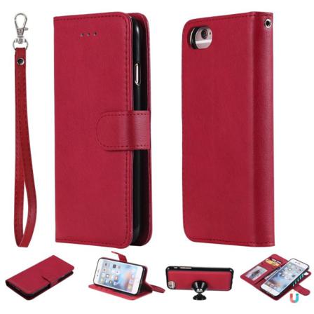 Iphone 6/7/8/se (2020/2022) - 2in1 Magnet/plånboksfodral - Röd Red Röd