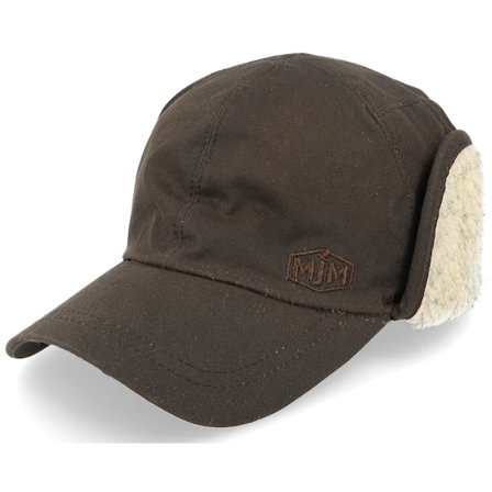 MJM Hats - Brown earflap Czapka Z Daszkiem - Zwolle El Wax Cotton Brown Earflap @ Hatstore
