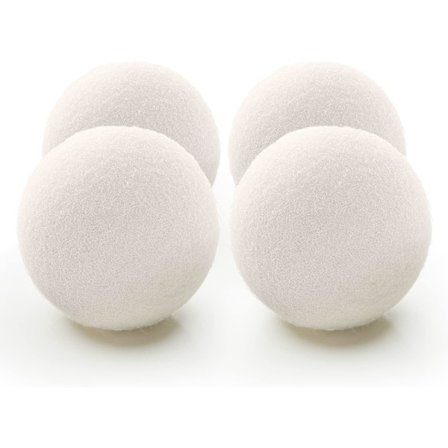 Tørrebolde 100% Naturlige Uldbolde til Vask - Genanvendelige Allergivenlige Miljøvenlige og Energieffektive 4 stk.