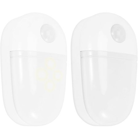 Rörelsesensorlampa, nattlampa, varmvit LED, rörelseaktiverad nattlampa, badrum, trappa, kök, källare, energieffektiv, 2-pack