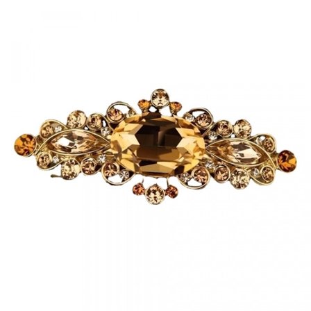 Champagne Gold Fransk Hårklemme, Kvinner/Jenter Rhinestone Hårspenne Hårnål for Tykt/Tynt/Langt/Kort Hår Styling Tilbehør.