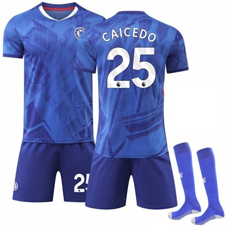2526 Chelsea Hjemme Barn Fotballdrakt skjorte+shorts+sokker NO.25 Caicedo