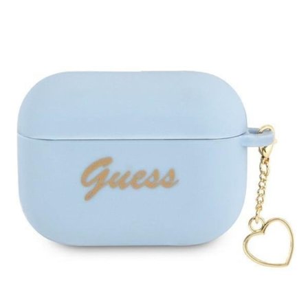 Guess Silicone Heart Charm Collection Skal Airpods Pro - Blå