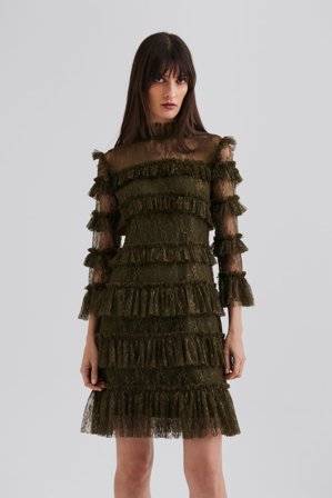 Malina - Carmine mini dress - S - Olive