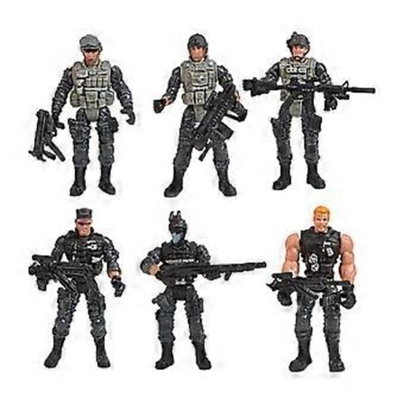 6 Stykker Realistiske Army Ranger Actionfigurer Legetøj Hærmænd Sæt til Drenge Børn