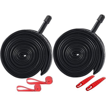 2 Pak 700c Landevejscykel Slange 700x35c/38c/40c/43c Sv48mm Schrader Ventil 700c Slange Kompatibel Med 700 X 35c 700x36c 700x37c 700 X 3