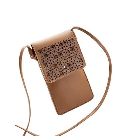 PU Læder Crossbody Taske Hellow-out Skuldertaske Mobiltelefon Taske Stilfuld Pung Skift Taske