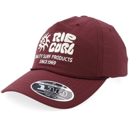 Rip Curl - Röd adjustable Keps - Pacific Rinse Golfer Cap Burgundy 110 A-Frame Adjustable @ Hatstore